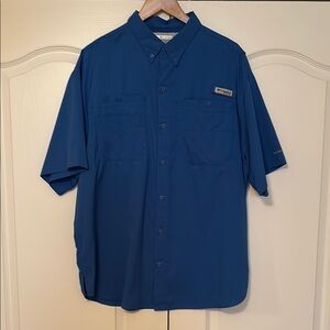 Columbia Blue Casual Button Down Shirt